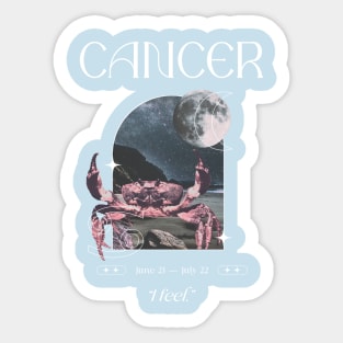 I feel Cancer Zodiac Sign Sticker